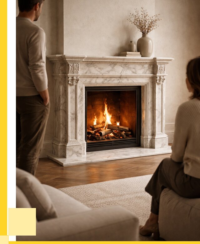 Мраморные камины под ключ в Шарыпове от 252625 р. | ЭриданШрп