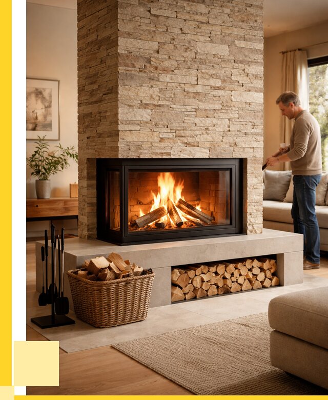 Дровяной камин под ключ в Шарыпове от 202100 р. | ЭриданШрп