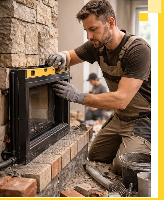 Дровяные камины под ключ в Шарыпове: монтаж, обустройство