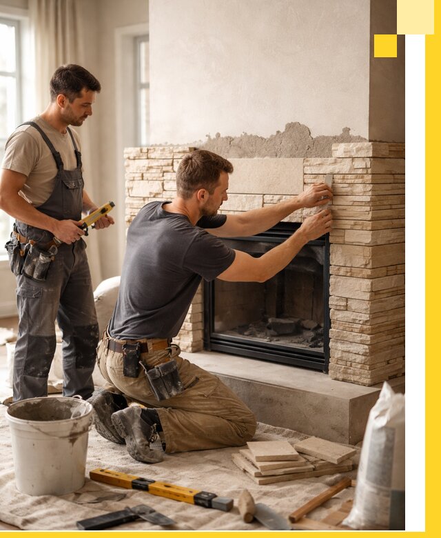 Установка и монтаж каминов для загородного дома в Шарыпове