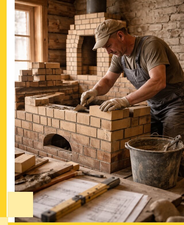 Кладка печей из кирпича в Шарыпове цены от 30315 р. - ЭриданШрп