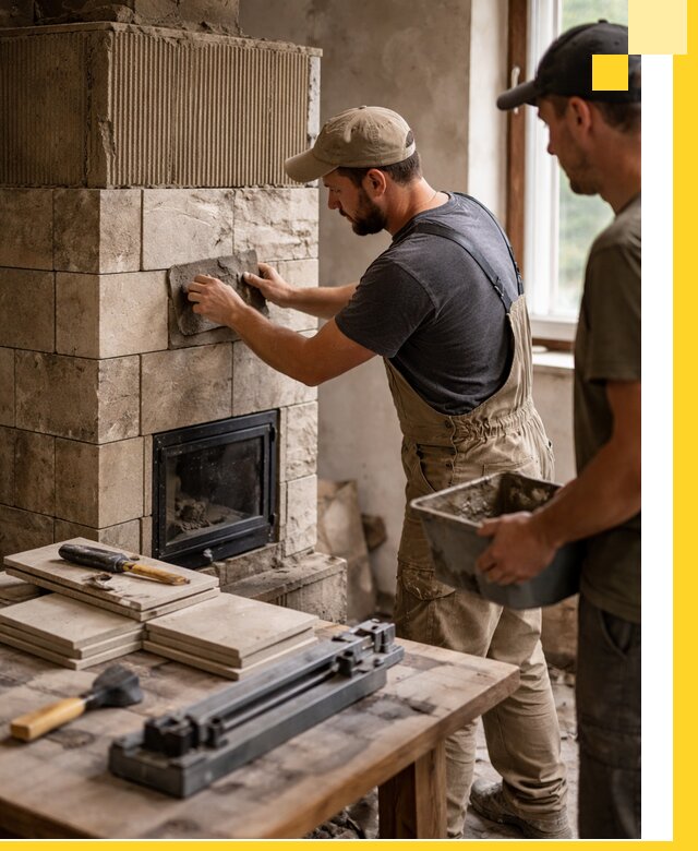 Профессиональная облицовка печей в Шарыпове: керамика и камень