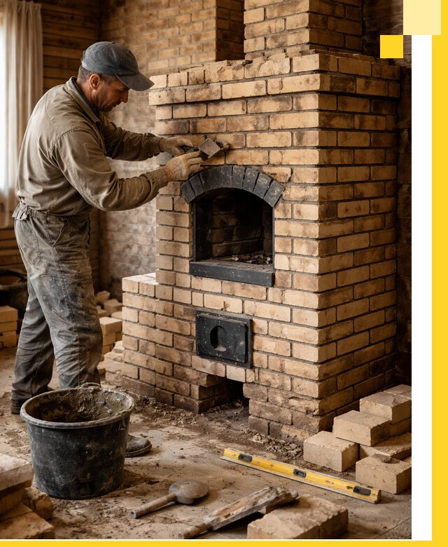 Кирпичные печи под ключ в Шарыпове: проектирование и кладка