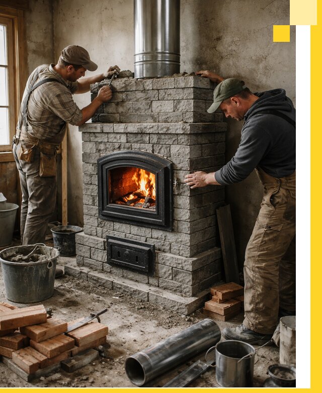 Производство, поставка и монтаж дровяных печей в Шарыпове