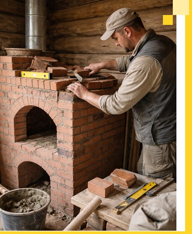 Изготовление и установка русских печей в Шарыпове под ключ