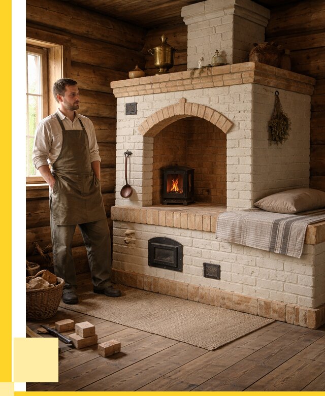 Русские печи с лежанкой под ключ в Шарыпове от 151575 р. ЭриданШрп