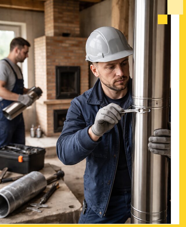 Профессиональный монтаж дымоходов для печей в Шарыпове