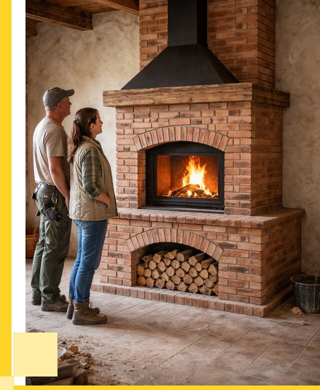 Печи камины из кирпича в Шарыпове от 121260 р. | ЭриданШрп