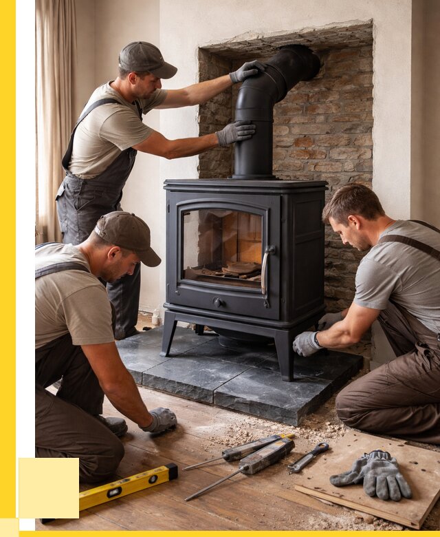 Монтаж печи камина в частном доме в Шарыпове от 25263 р. | ЭриданШрп