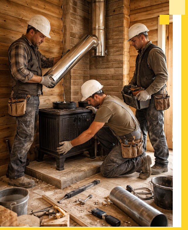 Профессиональный монтаж банных печей и дымоходов в Шарыпове