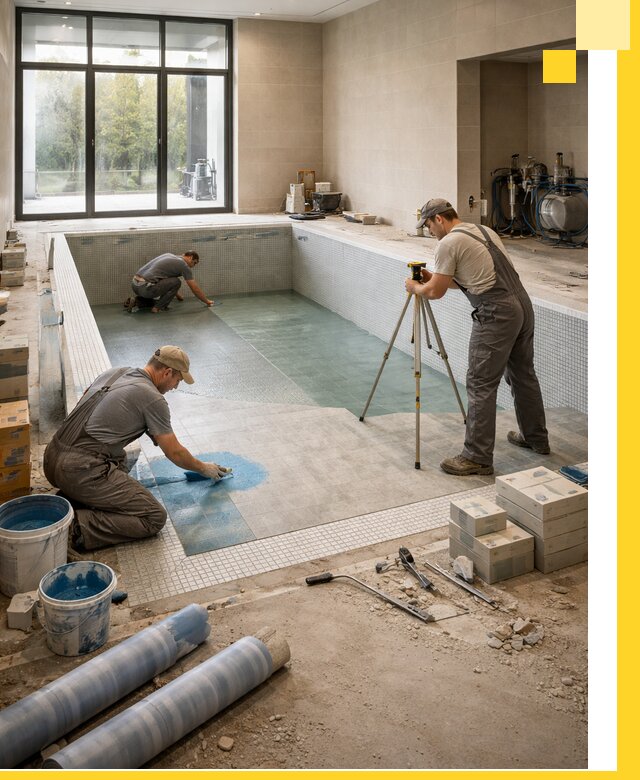 Проект и строительство закрытых бассейнов в Шарыпове под ключ