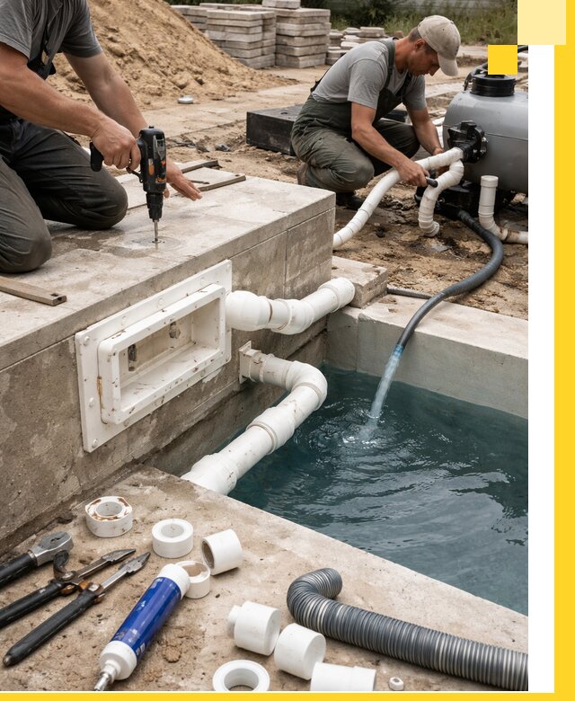 Строительство скиммерных бассейнов под ключ в Шарыпове