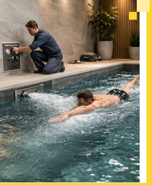 Проектирование и монтаж бассейнов с противотоком в Шарыпове