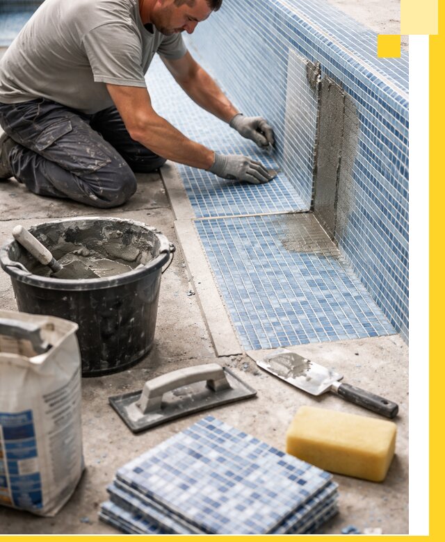 Укладка и ремонт мозаики для бассейнов под ключ в Шарыпове