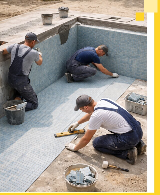 Укладка и установка плитки для бассейнов под ключ в Шарыпове