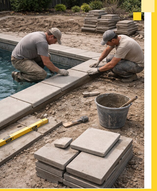 Установка и изготовление копингового камня для бассейнов в Шарыпове