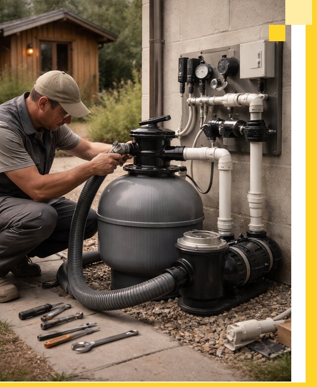 Продажа и монтаж фильтров и насосов для бассейнов в Шарыпове