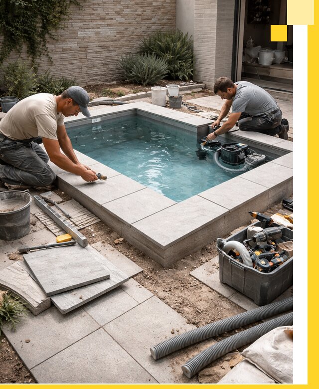 Мини бассейны под ключ в Шарыпове, дизайн и установка