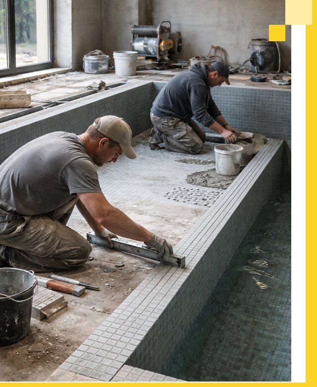 Строительство бассейна в частном доме в Шарыпове под ключ