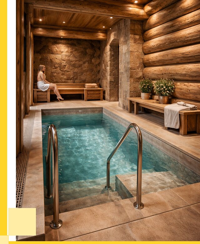 Аренда бани с бассейном в Шарыпове от 1515750 р. | ЭриданШрп