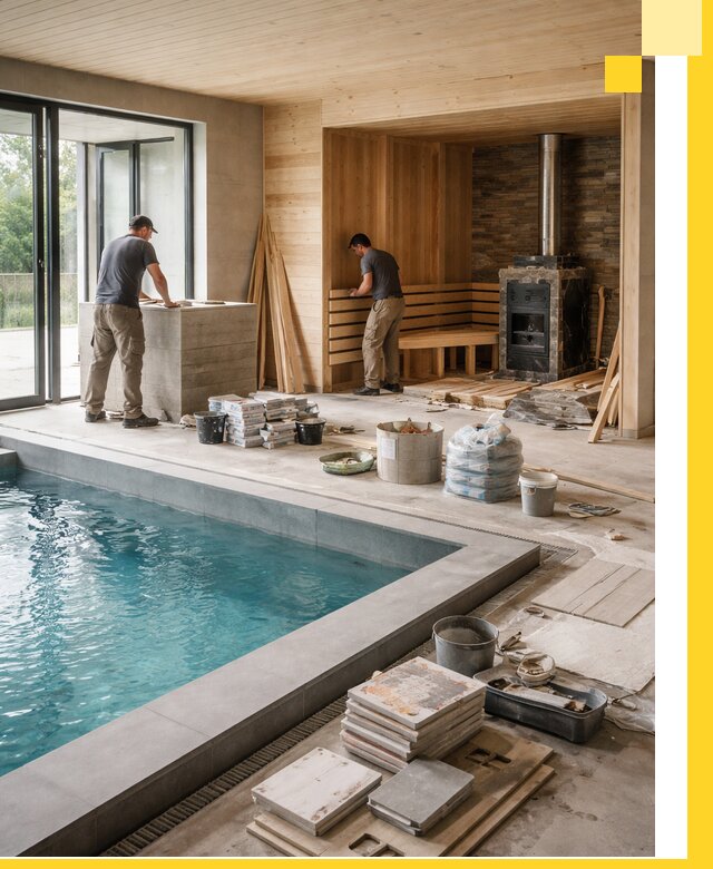 Проектирование и строительство бань с бассейном в Шарыпове