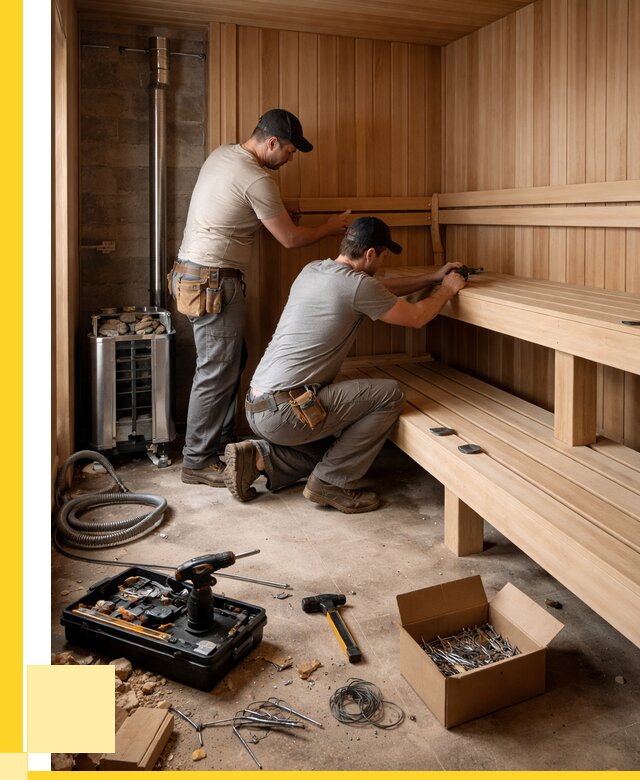 Монтаж саун под ключ в Шарыпове от 121260 р. | ЭриданШрп