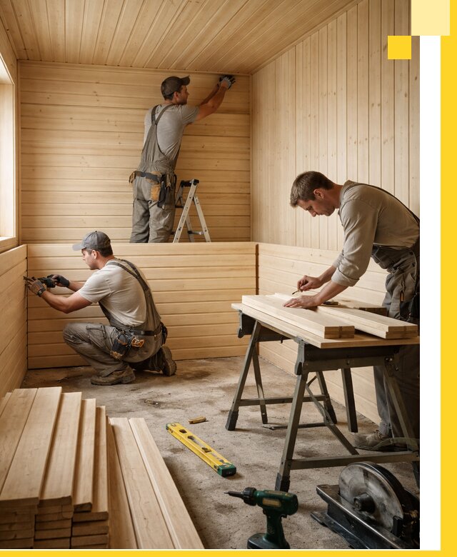 Обшивка саун в Шарыпове из натуральной древесины под ключ