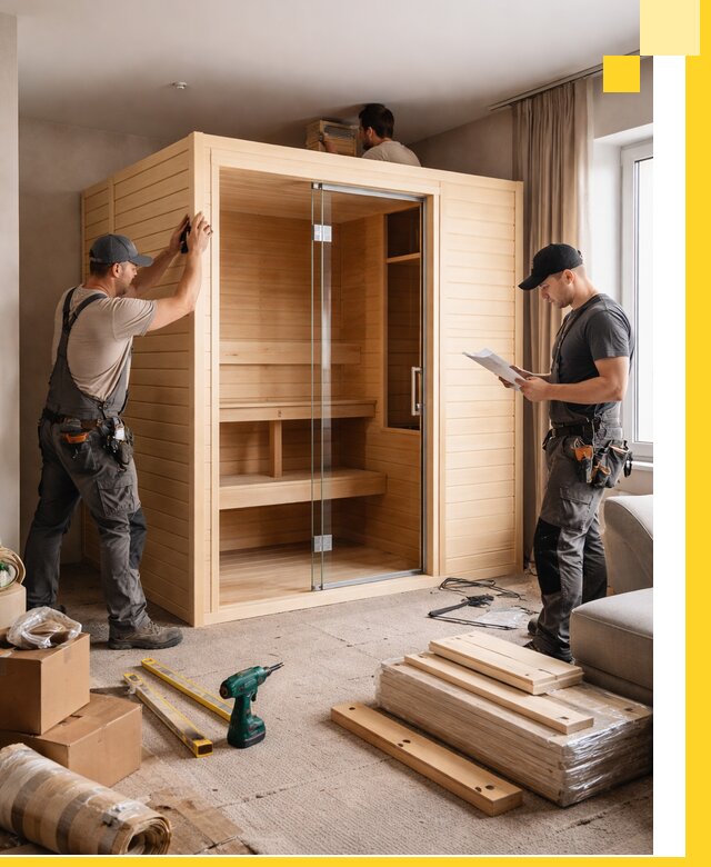 Установка и благоустройство саун в квартире в Шарыпове