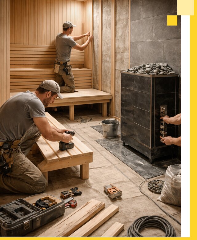 Дизайн и строительство интерьерных саун под ключ в Шарыпове