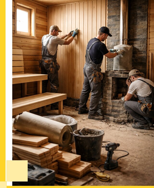 Ремонт бань под ключ в Шарыпове от 45473 р. | ЭриданШрп