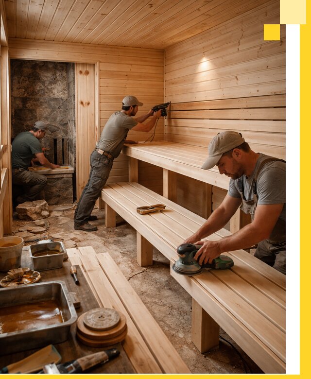 Профессиональная отделка бань в Шарыпове под ключ, с гарантией