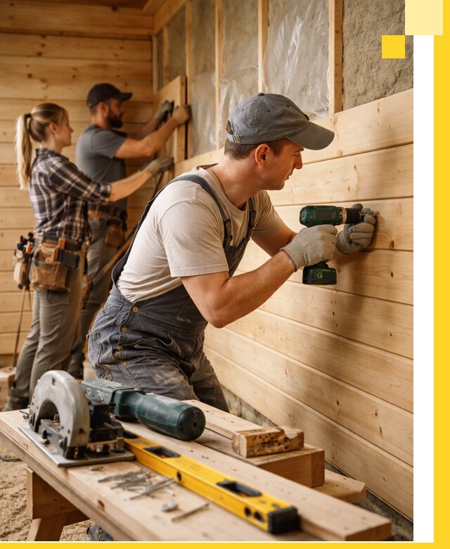 Обшивка бань под ключ в Шарыпове: отделка стен и потолков