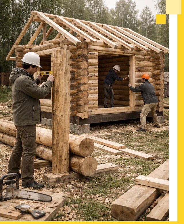 Строительство бань для дачи под ключ в Шарыпове с доставкой и монтажом