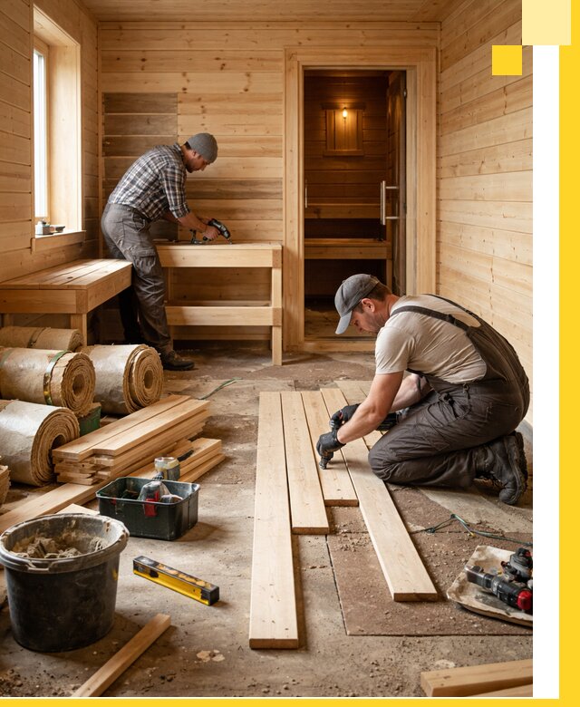 Индивидуальный проект бани с комнатой отдыха под ключ в Шарыпове