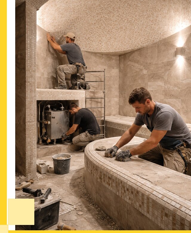 Монтаж хамамов под ключ в Шарыпове от 252625 р. ЭриданШрп