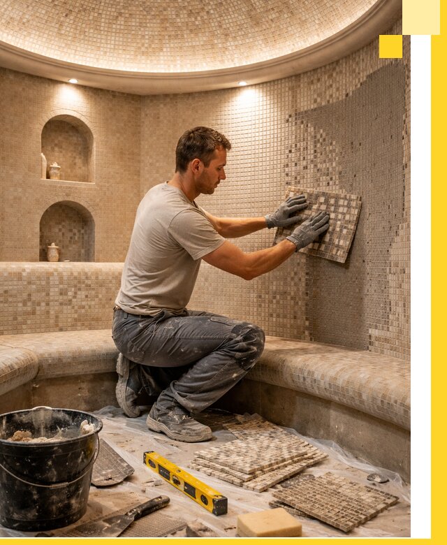 Устройство и монтаж домашнего хамама под ключ в Шарыпове