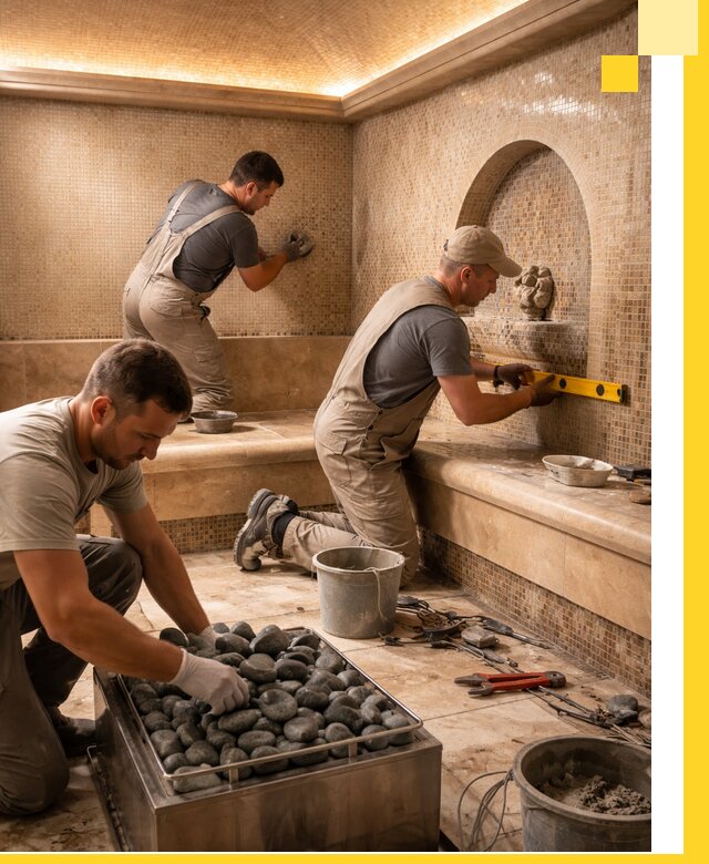 Проектирование и строительство хамама и сауны в Шарыпове