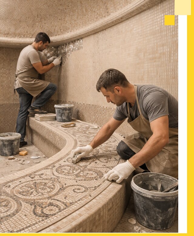 Плитка для хамама в Шарыпове, укладка, подбор и поставка