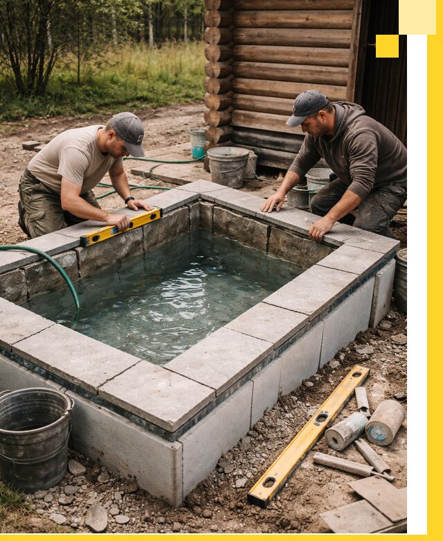 Изготовление и установка холодных купелей под ключ в Шарыпове